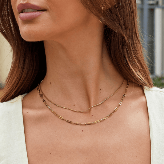 Amanda Layered Gold Chain Necklace