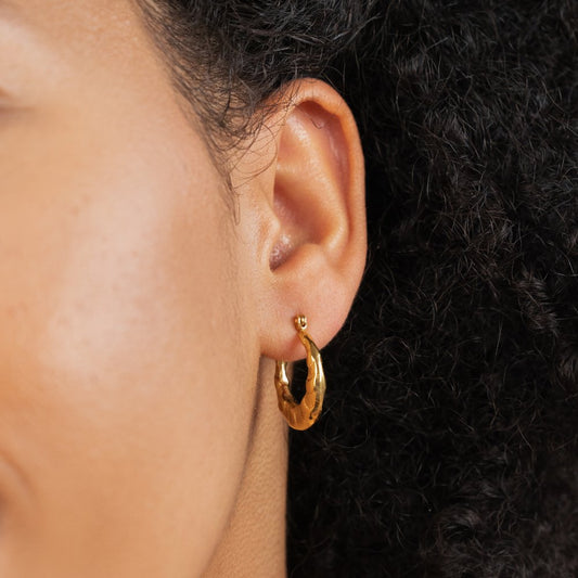 Anaya Geometric Gold Hoop Earrings