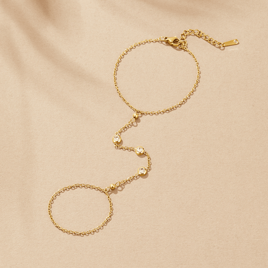 Freya Crystal Hand Chain Bracelet