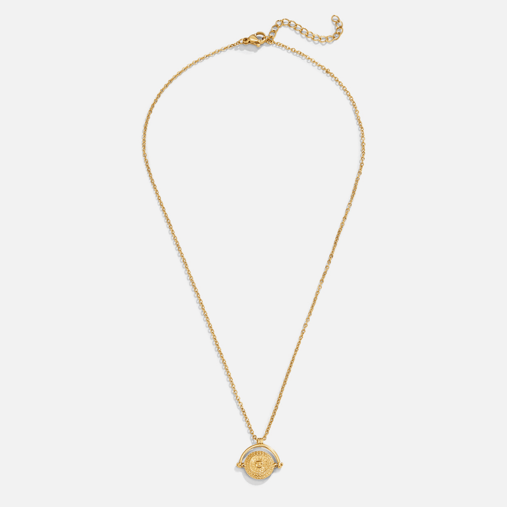 Golden Sun Coin Necklace