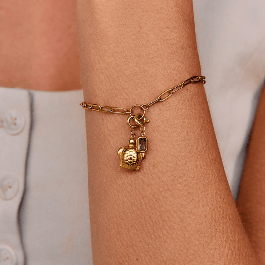 Golden Turtle Charm
