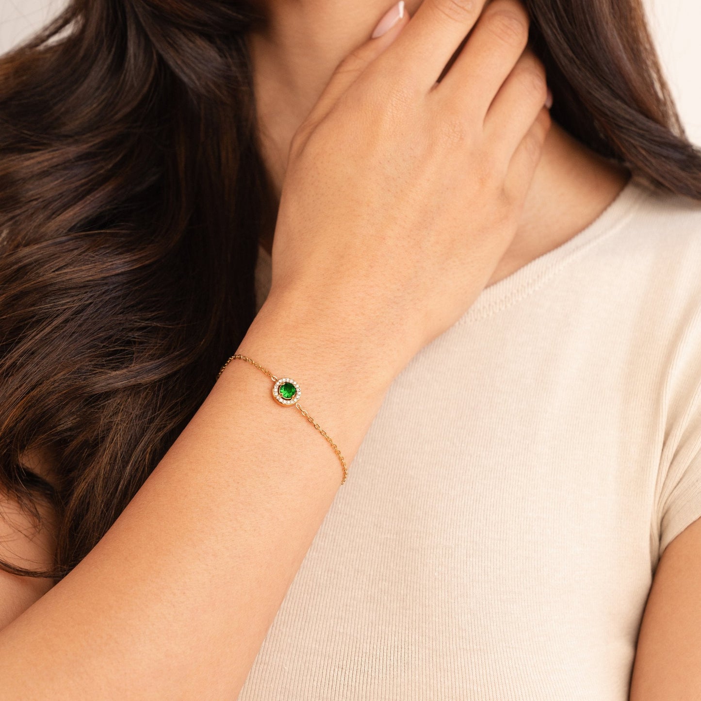 Free Green Emerald Crystal Bracelet