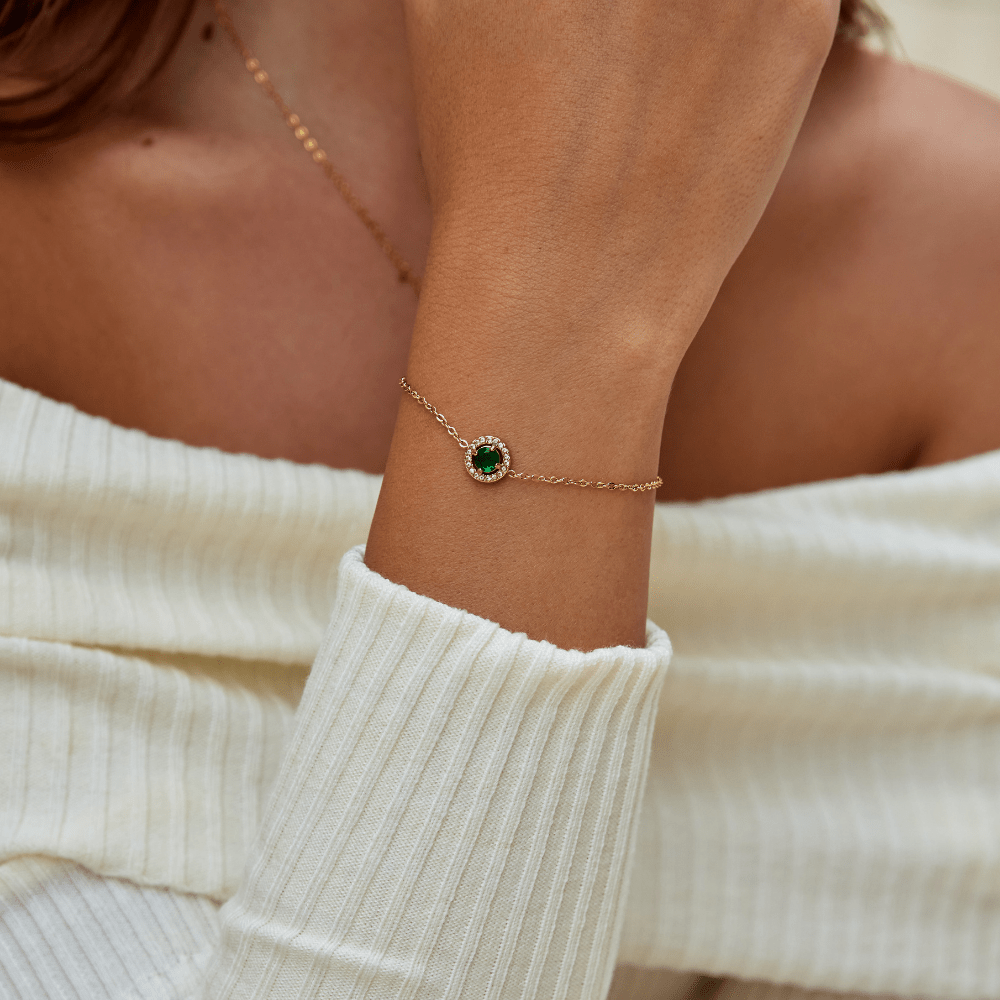 Free Green Emerald Crystal Bracelet