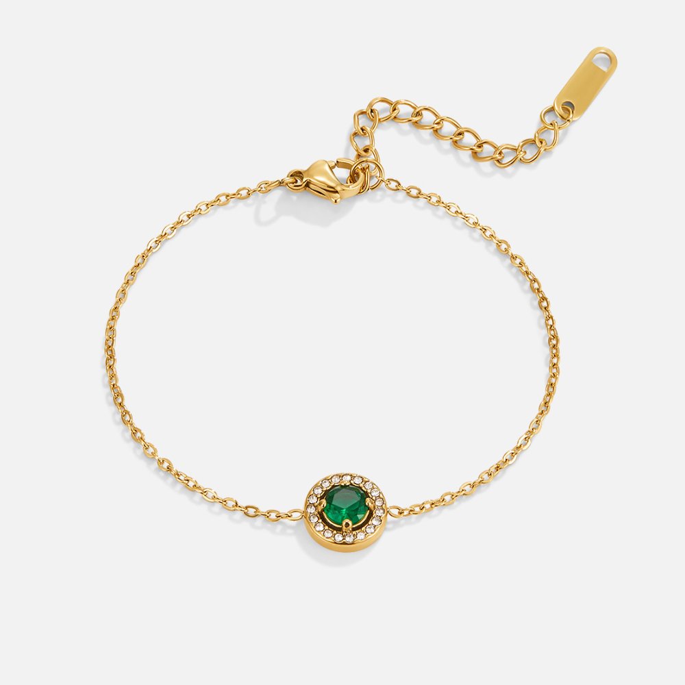 Free Green Emerald Crystal Bracelet