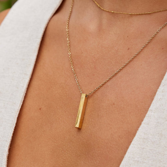 Lala Gold Bar Necklace
