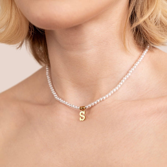 Letter Pearl Necklace