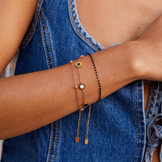 Maisie Black Bead Bracelet