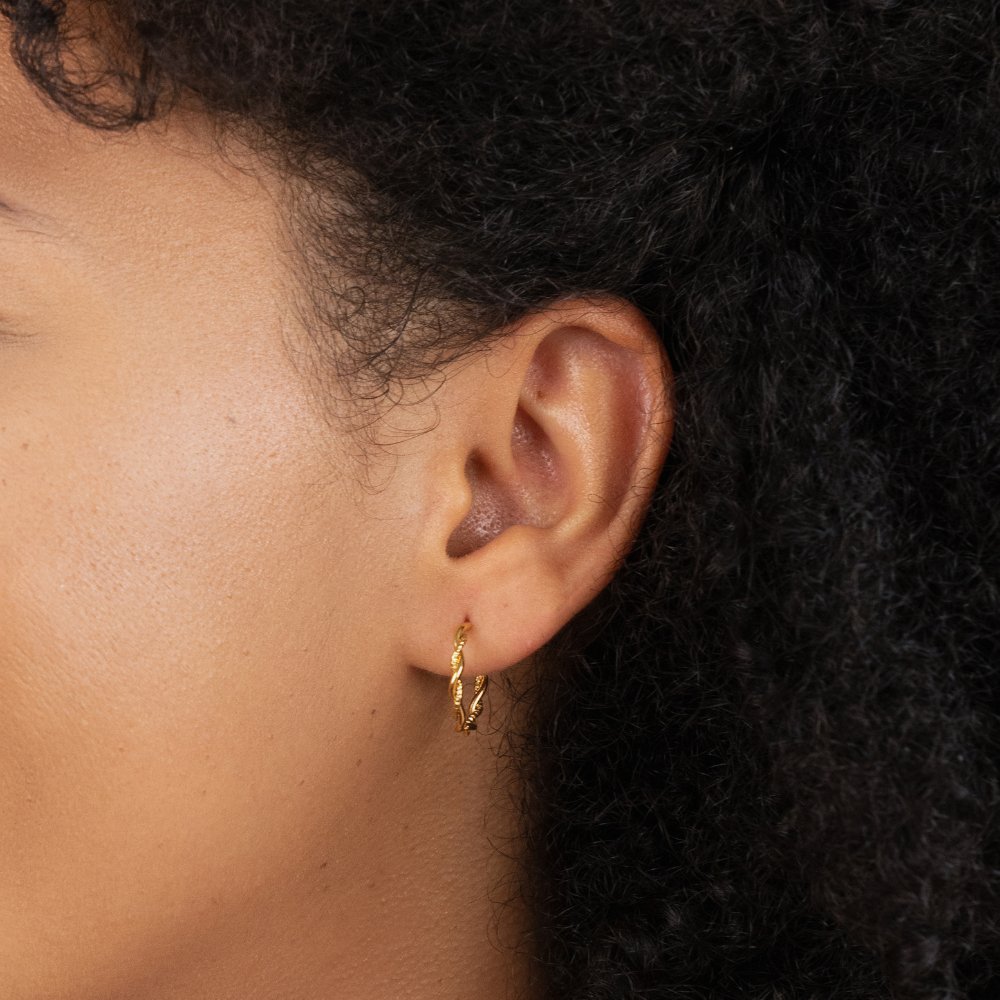 Free Maria Twisted Semi Hoop Earrings