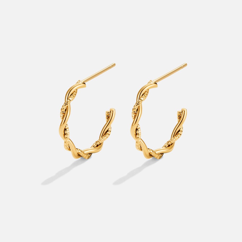 Free Maria Twisted Semi Hoop Earrings