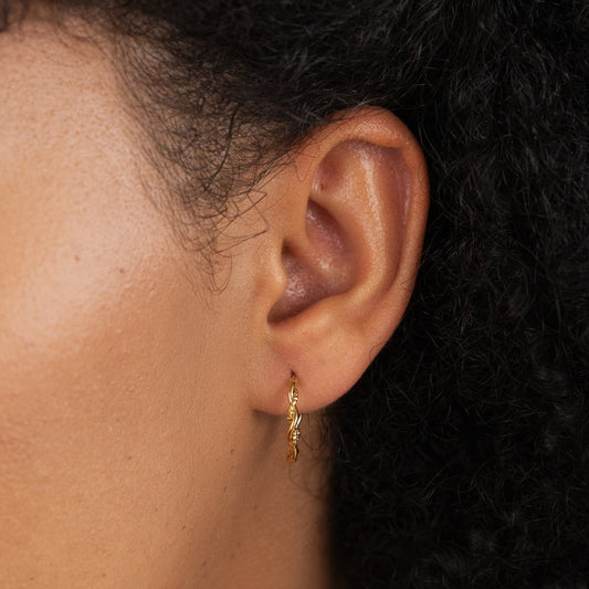 Free Maria Twisted Semi Hoop Earrings
