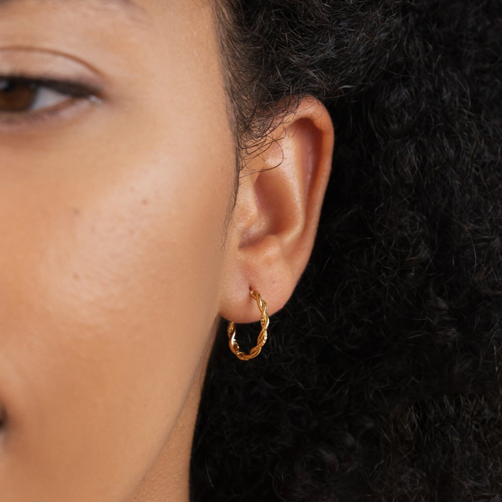 Free Maria Twisted Semi Hoop Earrings