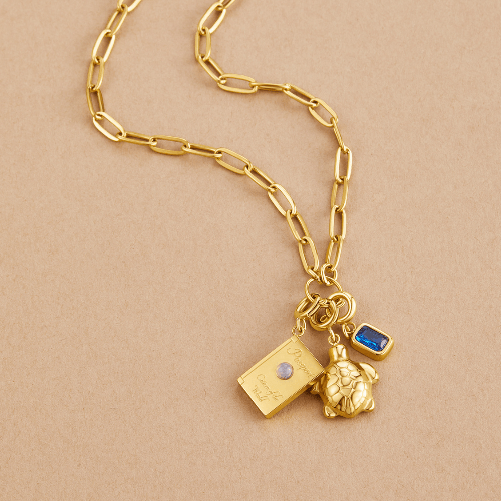Mystic Blue Crystal Charm