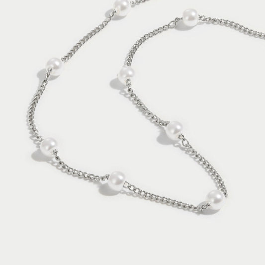 Nura Pearl 18K Silver Necklace
