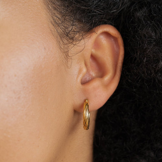 Raya Twisted Hoop Earrings