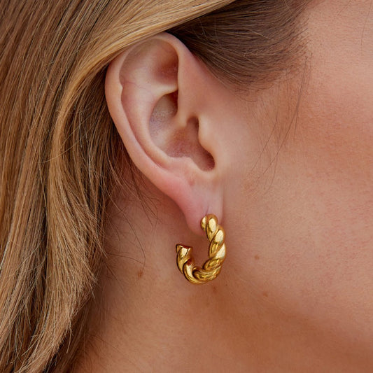 Twisted Felicity Hoop Earrings