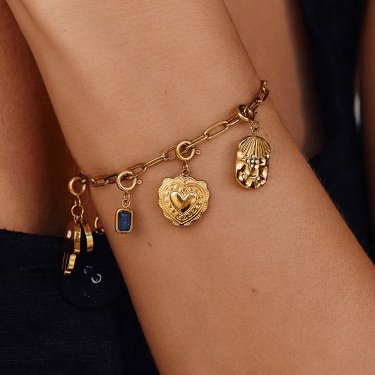 Vintage Gold Heart Charm