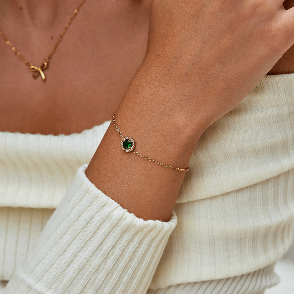 Free Green Emerald Crystal Bracelet