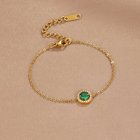 Free Green Emerald Crystal Bracelet