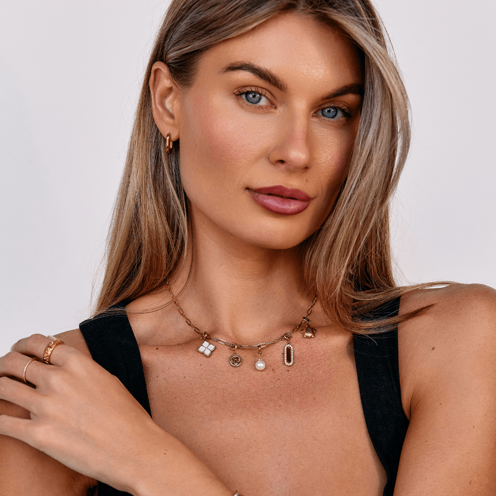 Lucky Crystal Clover Leaf Charm