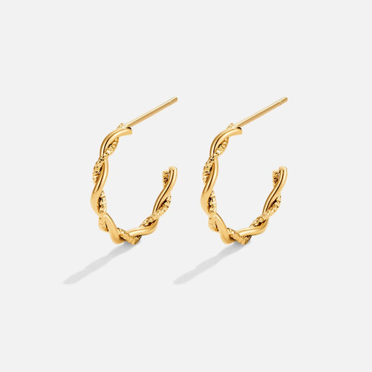 Free Maria Twisted Semi Hoop Earrings